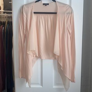 Express flowy pink lightweight cardigan